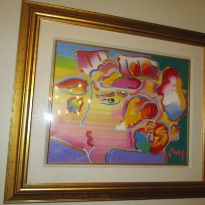 Original Peter Max Profile Series 1980's With Certificate of Authenticity  