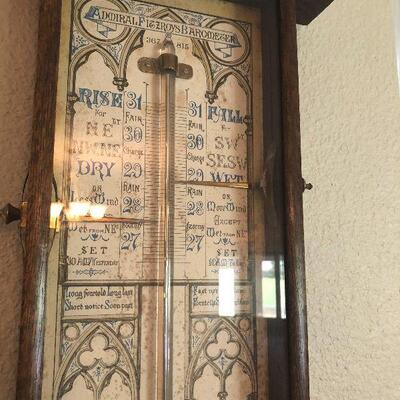 Antique Thermometer/Barometer