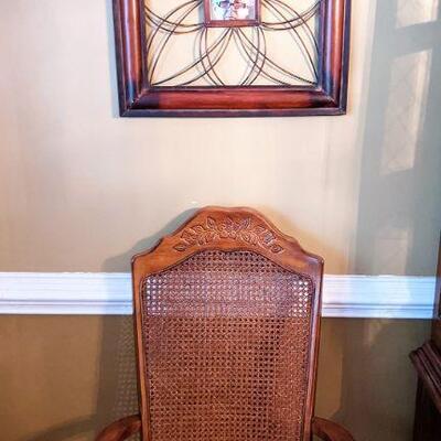 Chair and wall art in dining room - total of 6 chairs to go with DR table
