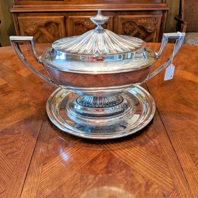 Elegant Silver Plate Tureen