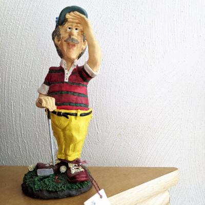 Golfer looking for his ball