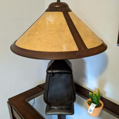 One of a pair of southwestern style lamps