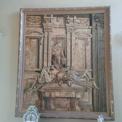 Large Gilt Painting signed Fersara
Impressive 80 inch by 68 inch