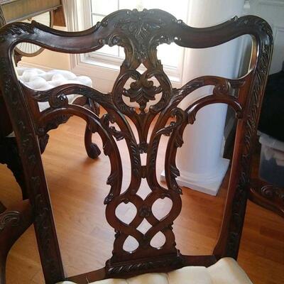 very good detail to all ten of the Maitland - Smith dining chairs
of which two are arm chairs