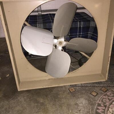 Attic fan, just waiting to have wheels and a guard added, to become a great shop fan!