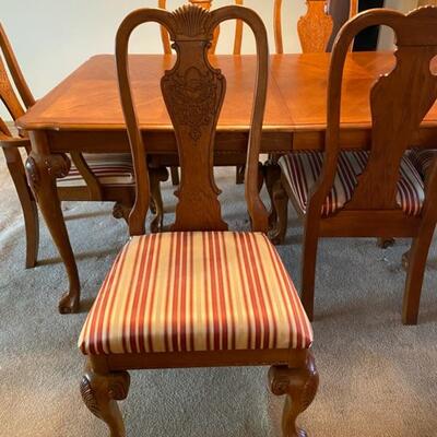 Master Home Furniture Co. Carved Wood Dining Room Table & 6 Chairs - $280 - 66