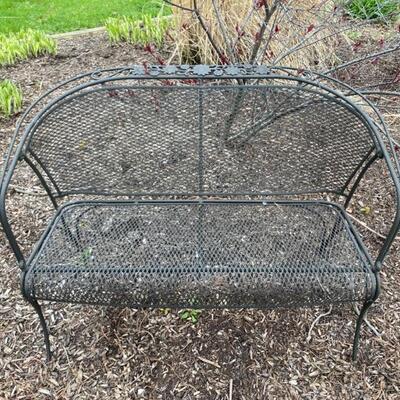Wrought Iron Garden Bench - $80