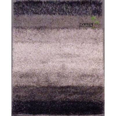 Indian Shaggy design wool/cotton rug 7'6"x 5'3", ABCR02005, $474