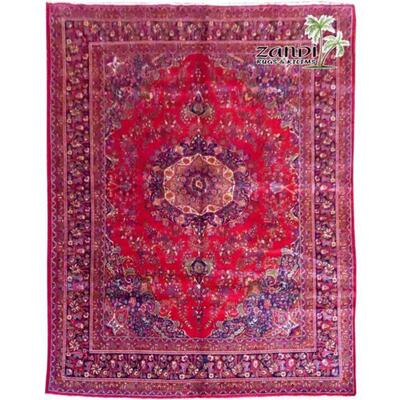 Floral Red Wool Persian Rug 9'6
