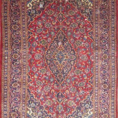 Persian mashhad Vintage Rug 9'3