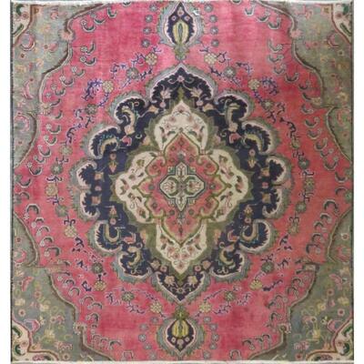 Persian tabriz Vintage Rug 7'4