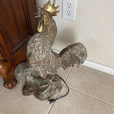 large brass rooster 