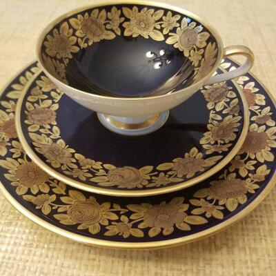 Vintage cup, saucer & dessert plate from Germany - 1950