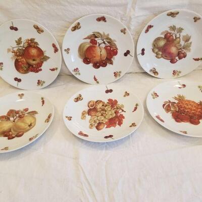 Set of 6 dessert plates-  Vintage Mitterteich Bavaria Germany Debra