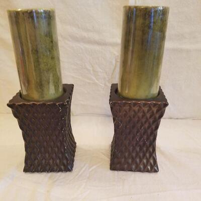 candle stick holders and candles