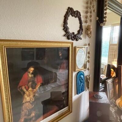 Religious art, statues, rosaries
