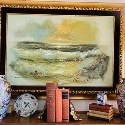 Vintage ocean painting 