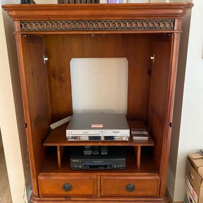 Entertainment Cabinet - $75 - 42" Wide x 22" Deep x 60" Tall