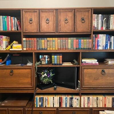 Large Bookcase - $100 - 90" Long x 18" Deep x 84" High