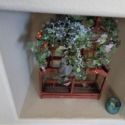Bird cage and flower decoration
