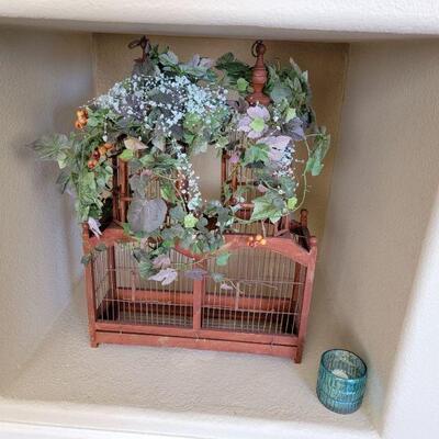 Bird cage flower decor