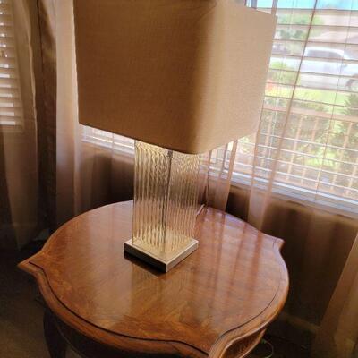 Glass table lamp