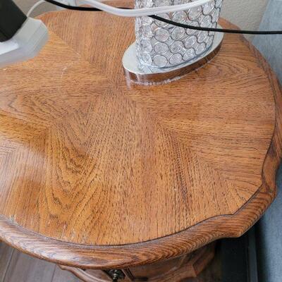 Small wood end table