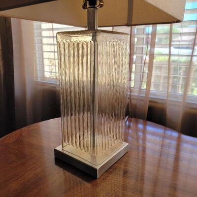 Glass table lamp