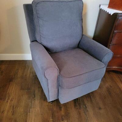 Gray reading chair