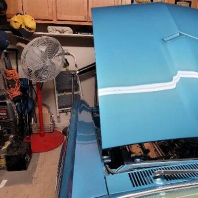 Pontiac GTO hood paint detail
