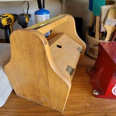 Vintage wood tool box