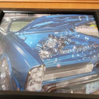 Picture frame of Pontiac GTO engine