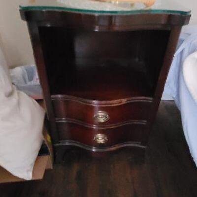 Wood dresser and shelf