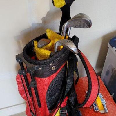 Golf bag and clubs