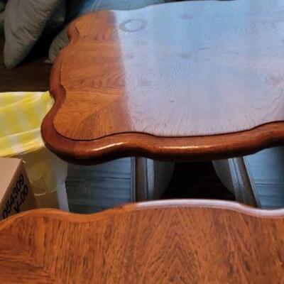 Wood end table