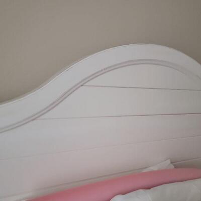 White wood headboard