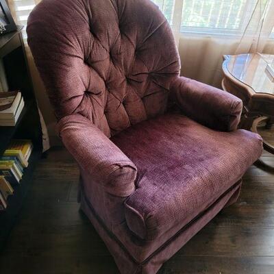 Purple retro armchair