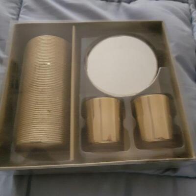 Candle and coaster set