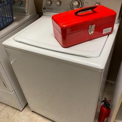 Centennial washer and red tin toolbox