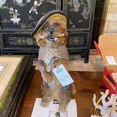 Antique Dog With Cigar-Totally Trained!