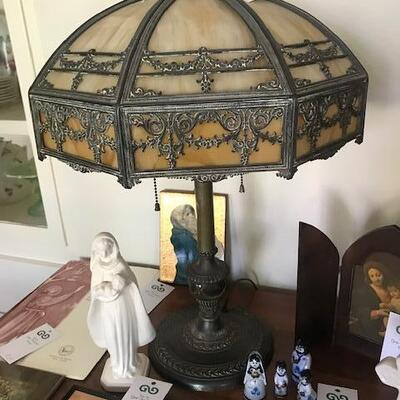 Leaded Glass Lamp/Antique