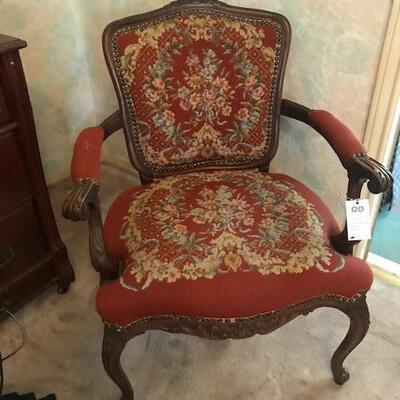 Antique Needlepoint Chair