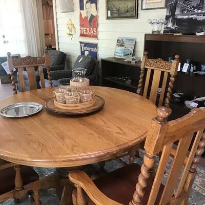 Oak Table and Chairs