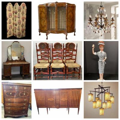 Wonderful Furniture, Chandeliers, Collectable Dolls, Glass & Ceramic Ware, Etc. 