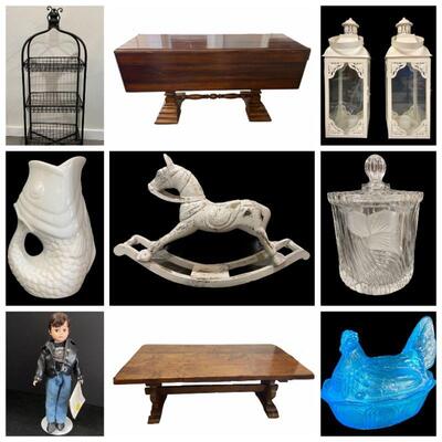 Wonderful Furniture, Chandeliers, Collectable Dolls, Glass & Ceramic Ware, Etc. 
