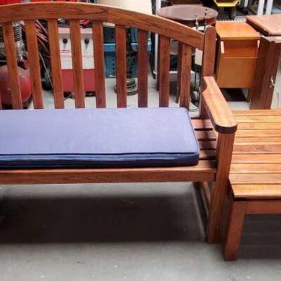 2108	

Teak Bench, and Wooden Teak Table
Wooden Bench Measures Approx 60