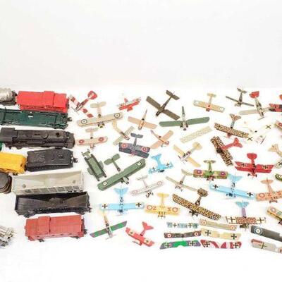 
#8166 â€¢ Approx 53 Model Airplanes, Lionel Train Cars, Lionel Locomotives, And More