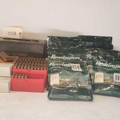 #8052 â€¢ Approx: 1200 Casings Of .30 Carbine, 90 Casings Of 30-06, Ammo Can, And Cas Checks