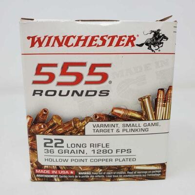 #752 â€¢ Approx 555 Rounds Of 22 LR 36 Grain 1280 FPS- Hollow Point Copper Plated