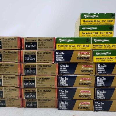 8678	

130 12 GA Buckshot Shotgun Shells
Brands include Remington and Federal
